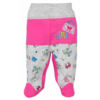 Pantaloni cu botosei pentru fete Koala Literki 2858, Roz, 86 cm Pantaloni cu botosei pentru fete Koala Literki 2858, Roz, 86 cm