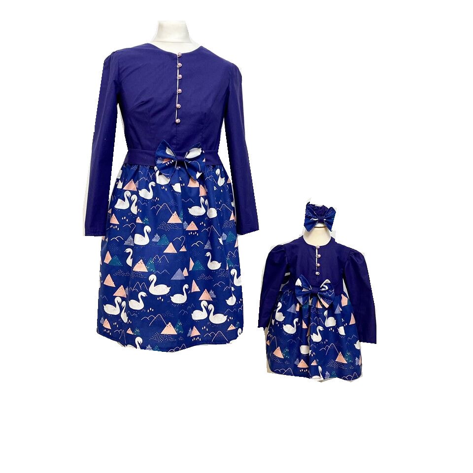 Set mama fiica, Bella, model lucy Swans, masura S si 1 an