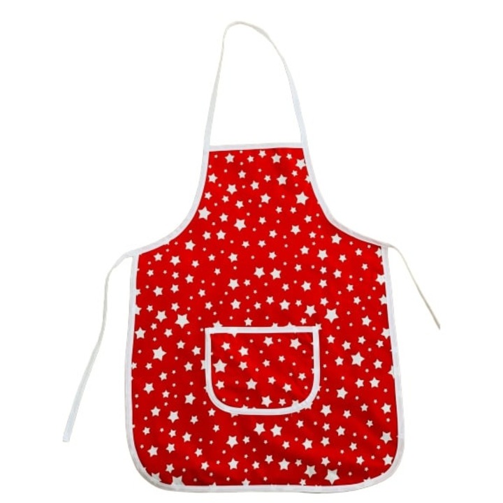 Sort bucatarie ,rosu cu stele albe