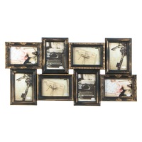 Rama foto de perete,hol,care imita lemnul,vintage,vopsita maro-bronz