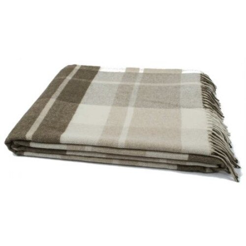 Patura lana merinos si casmir, Valentini Bianco, Toscana, 140 x 200 cm, bej, maro