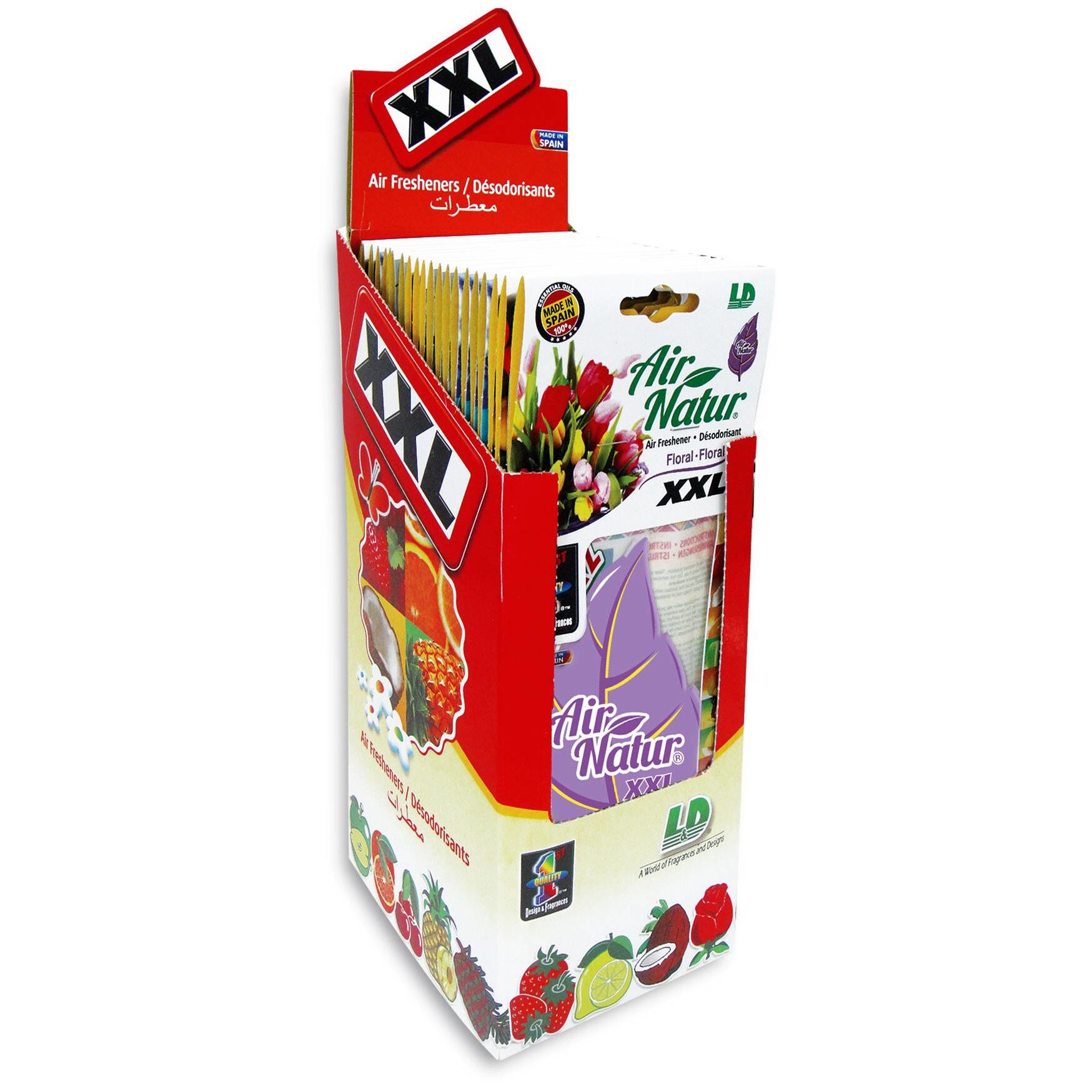 Set 25 bucati odorizant auto Air Freshener XXL (New Car Bubble Gum, Lilac,Ocean, Floral)