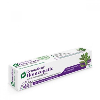 Pasta de dinti cu argila si plante Homeopatic, GennaDent, 80ml Pasta de dinti cu argila si plante Homeopatic, GennaDent, 80ml