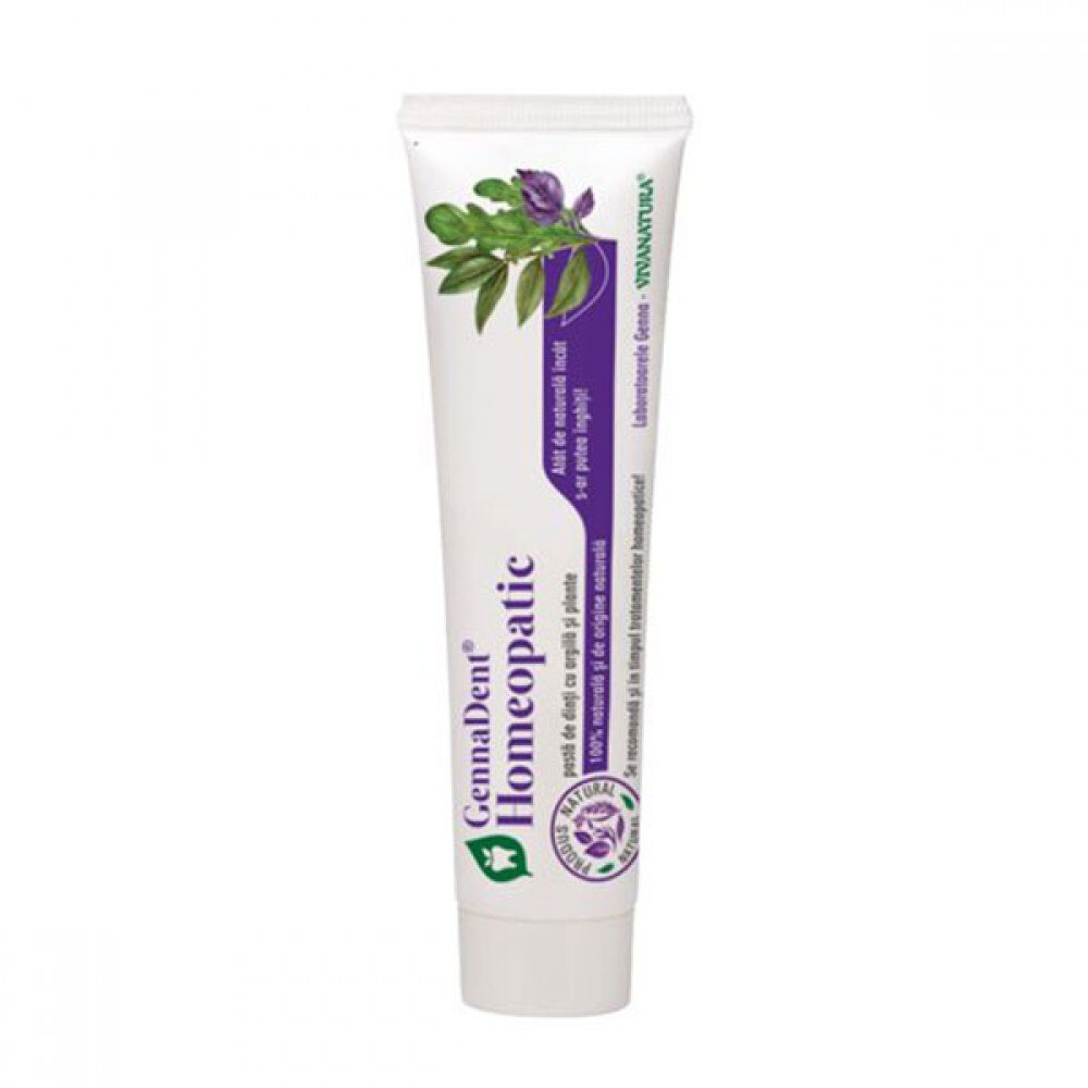 Pasta de dinti cu argila si plante Homeopatic, GennaDent, 150ml