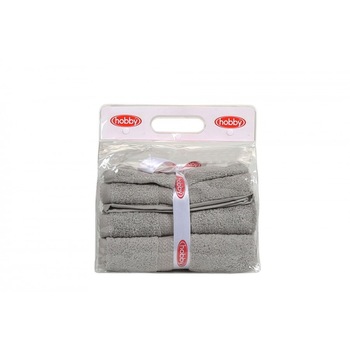 Set 3 prosoape bumbac 100%,Hobby Home, dimensiuni 30x50cm, 50x90cm, 70x140cm, Gri Set 3 prosoape bumbac 100%,Hobby Home, dimensiuni 30x50cm, 50x90cm, 70x140cm, Gri