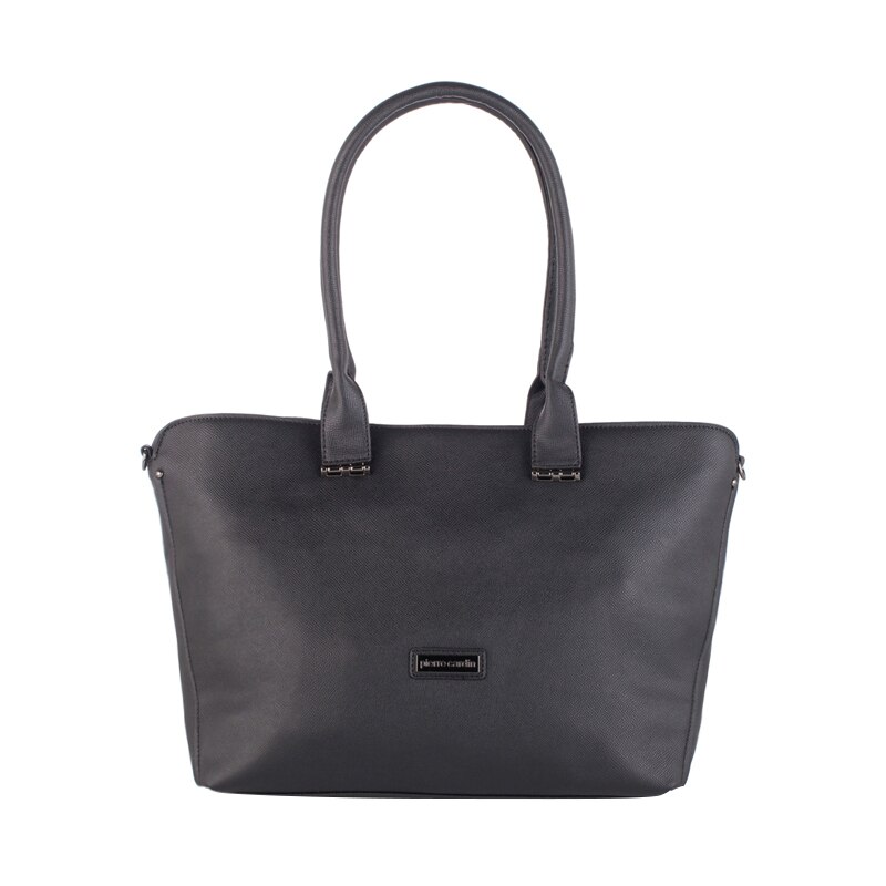 Geanta de umar, Pierre Cardin, Piele ecologica, Negru