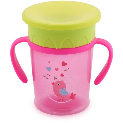 Cana Lorelli de Tranzitie All Around Cup 360 grade, 12 luni+, 270 ml, Roz