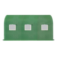 Folie protectie pentru solar de gradina, 400x250x200cm, cu 8 ferestre cu plase de tantari si o usa rulanta cu incuietoare