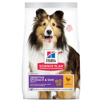 Hrana Uscata pentru Caini, Hill's Science Plan Adult Medium, Sensitive Stomach & Skin, 2,5 kg Hrana Uscata pentru Caini, Hill's Science Plan Adult Medium, Sensitive Stomach & Skin, 2,5 kg