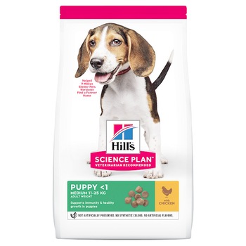 Hrana Uscata pentru Caini, Hill's SP Canine Puppy Medium cu Pui, 2,5 Kg Hrana Uscata pentru Caini, Hill's SP Canine Puppy Medium cu Pui, 2,5 Kg