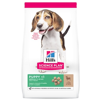 Hrana Uscata pentru Caini, Hill's SP Canine Puppy Medium cu Miel si Orez, 2.5 Kg Hrana Uscata pentru Caini, Hill's SP Canine Puppy Medium cu Miel si Orez, 2.5 Kg