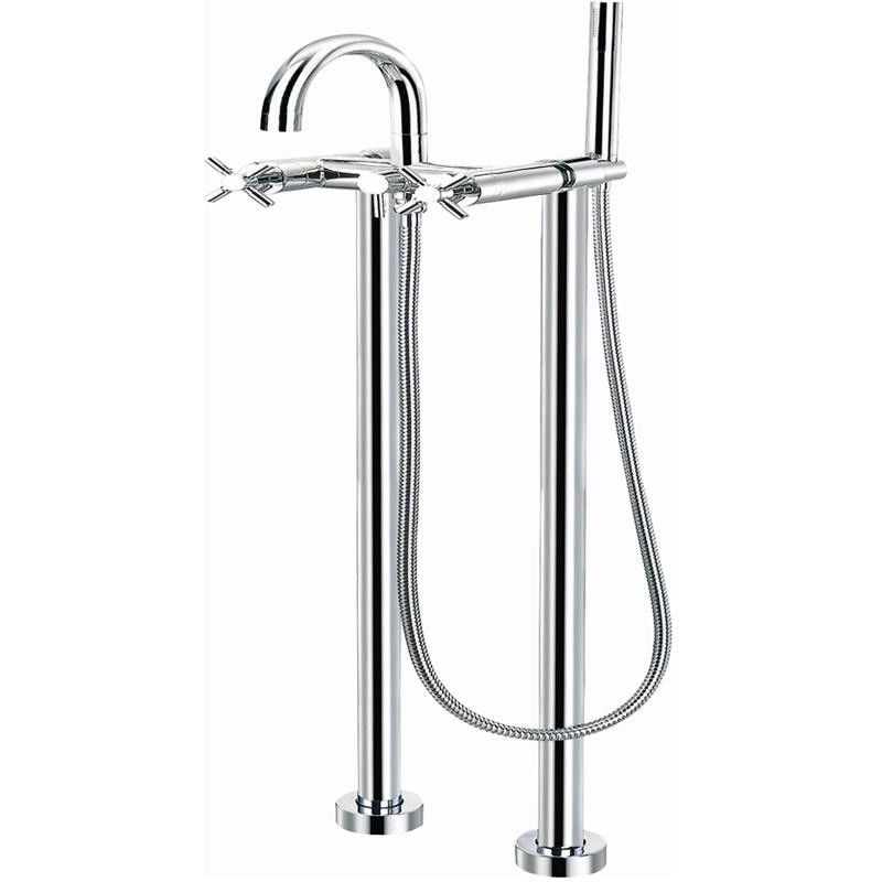 Baterie stativa,Free-Standing,pentru cada tip insula, cu 2 tevi,Cromat