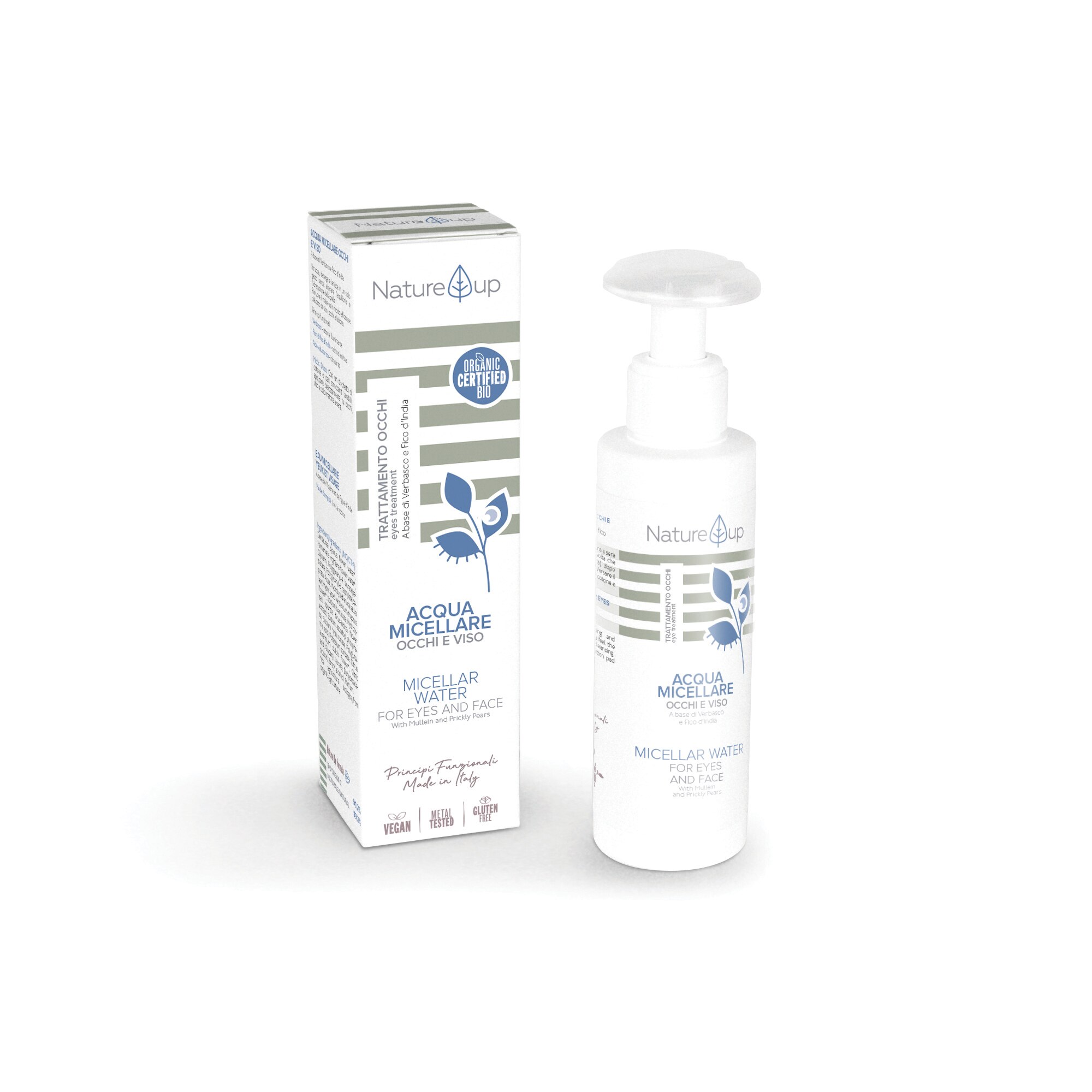 Apa micelara pentru ochi si fata, Nature Up, bio, 150 ml