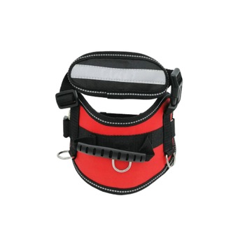 Set ham si lesa pentru caine, Croci, pentru drumetii si caini utilitari, negru cu rosu, S, c5079657 Set ham si lesa pentru caine, Croci, pentru drumetii si caini utilitari, negru cu rosu, S, c5079657