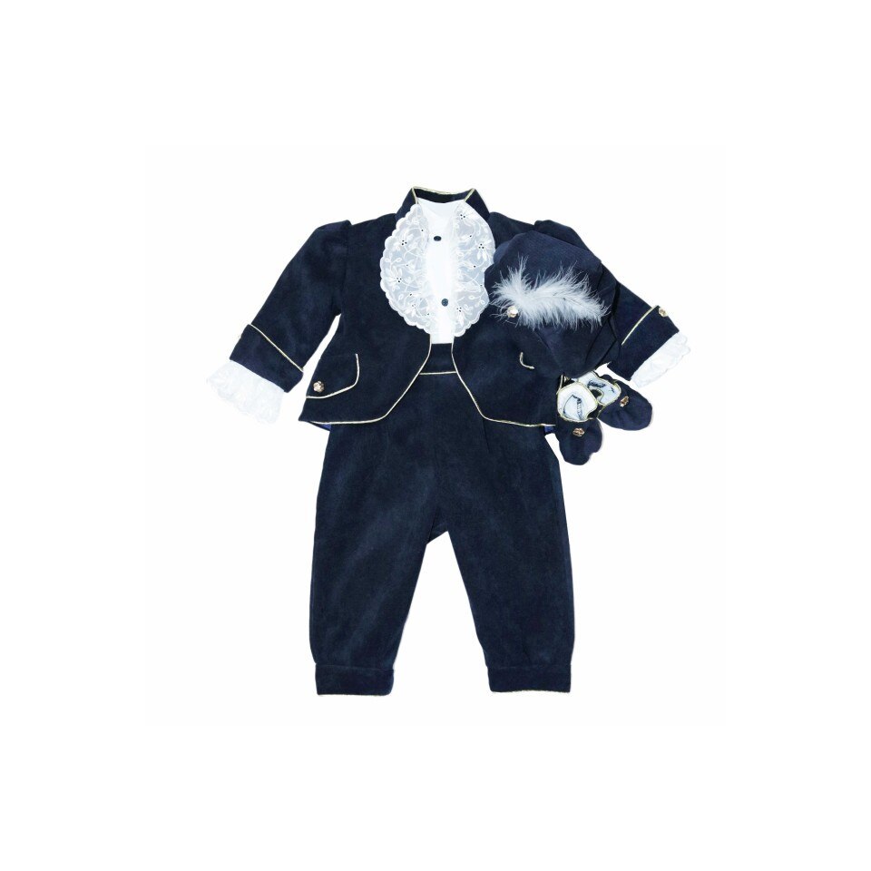 Costum Print pentru baieti, 5 piese, Bleumarin, dae6658