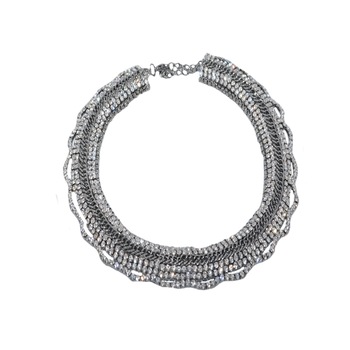 Colier la baza gatului , model elegant,D&J Exclussive,negru-argintiu Colier la baza gatului , model elegant,D&J Exclussive,negru-argintiu