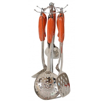 Set Ustensile De Bucatarie 7 Piese, Cu Suport, Ertone, Cezo-ERT-MN 20 Set Ustensile De Bucatarie 7 Piese, Cu Suport, Ertone, Cezo-ERT-MN 20