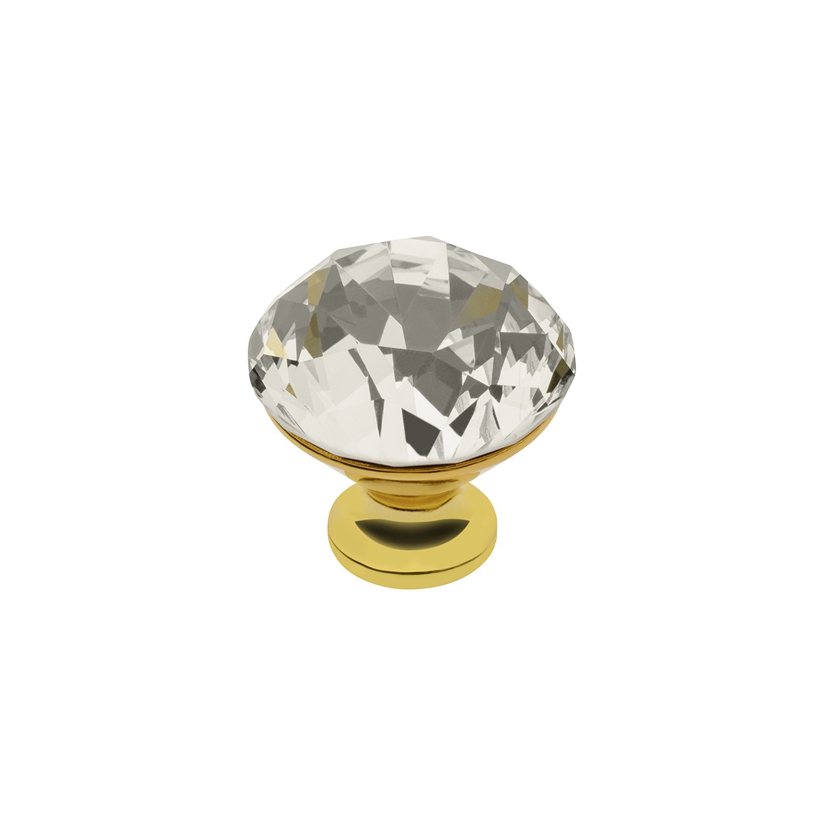 Buton mobilier Crystal Gold D30 mm