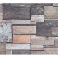 tapet modern imitatie de lemn colorat vinil compact extralavabil pe suport de bumbac netesut vlies 10041-11 multicolor 53cm x 10m imagen 17_0_
0