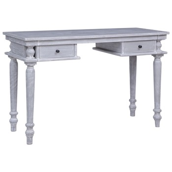 Birou, vidaXL, Lemn masiv de mahon, 120x50x78 cm, Gri Birou, vidaXL, Lemn masiv de mahon, 120x50x78 cm, Gri