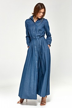 Rochie de zi model 118790 Nife, Albastru, 36 INTL Rochie de zi model 118790 Nife, Albastru, 36 INTL