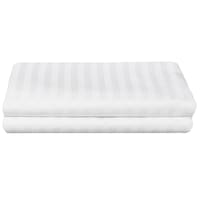 Set 2 bucati cearsaf de pat Hotel Kotonia Home, 100% bumbac, damasc, 200x240 cm, alb