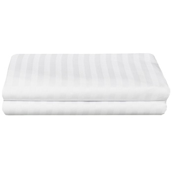 Set 2 bucati cearsaf de pat Hotel Kotonia Home, 100% bumbac, damasc, 200x240 cm, alb Set 2 bucati cearsaf de pat Hotel Kotonia Home, 100% bumbac, damasc, 200x240 cm, alb