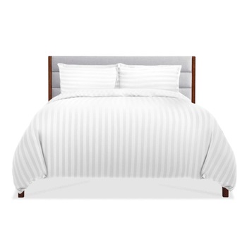 Lenjerie de pat XXL Hotel Kotonia Home, 100% bumbac, damasc, cearsaf de pat 240x260 cm, husa pilota 200x220 cm, 2 fete de perna 50x70 cm, alb Lenjerie de pat XXL Hotel Kotonia Home, 100% bumbac, damasc, cearsaf de pat 240x260 cm, husa pilota 200x220 cm, 2 fete de perna 50x70 cm, alb