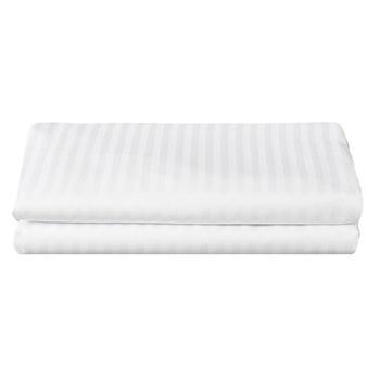 Set 2 bucati cearsaf de pat Hotel Kotonia Home, 100% bumbac, damasc, 150x240 cm, alb Set 2 bucati cearsaf de pat Hotel Kotonia Home, 100% bumbac, damasc, 150x240 cm, alb