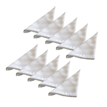Set 10 buc servetele masa Hotel Kotonia Home, 100% bumbac, damasc, 35x35 cm, alb Set 10 buc servetele masa Hotel Kotonia Home, 100% bumbac, damasc, 35x35 cm, alb