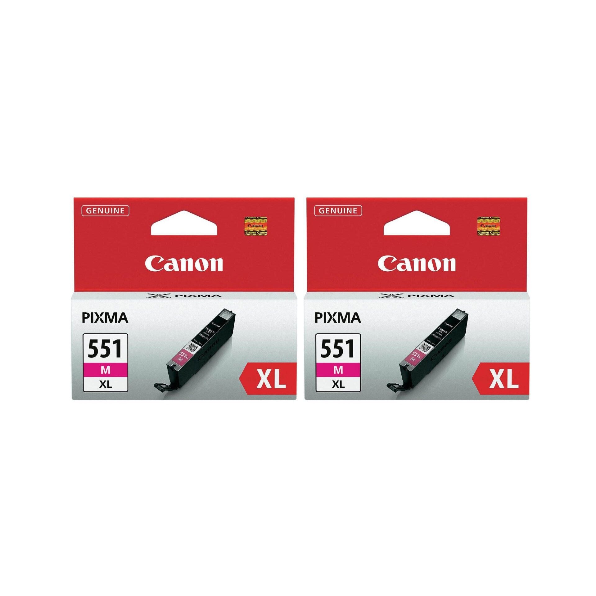 Pachet cartuse cerneala CLI-551MXL magenta x2 Canon original 1360 pagini