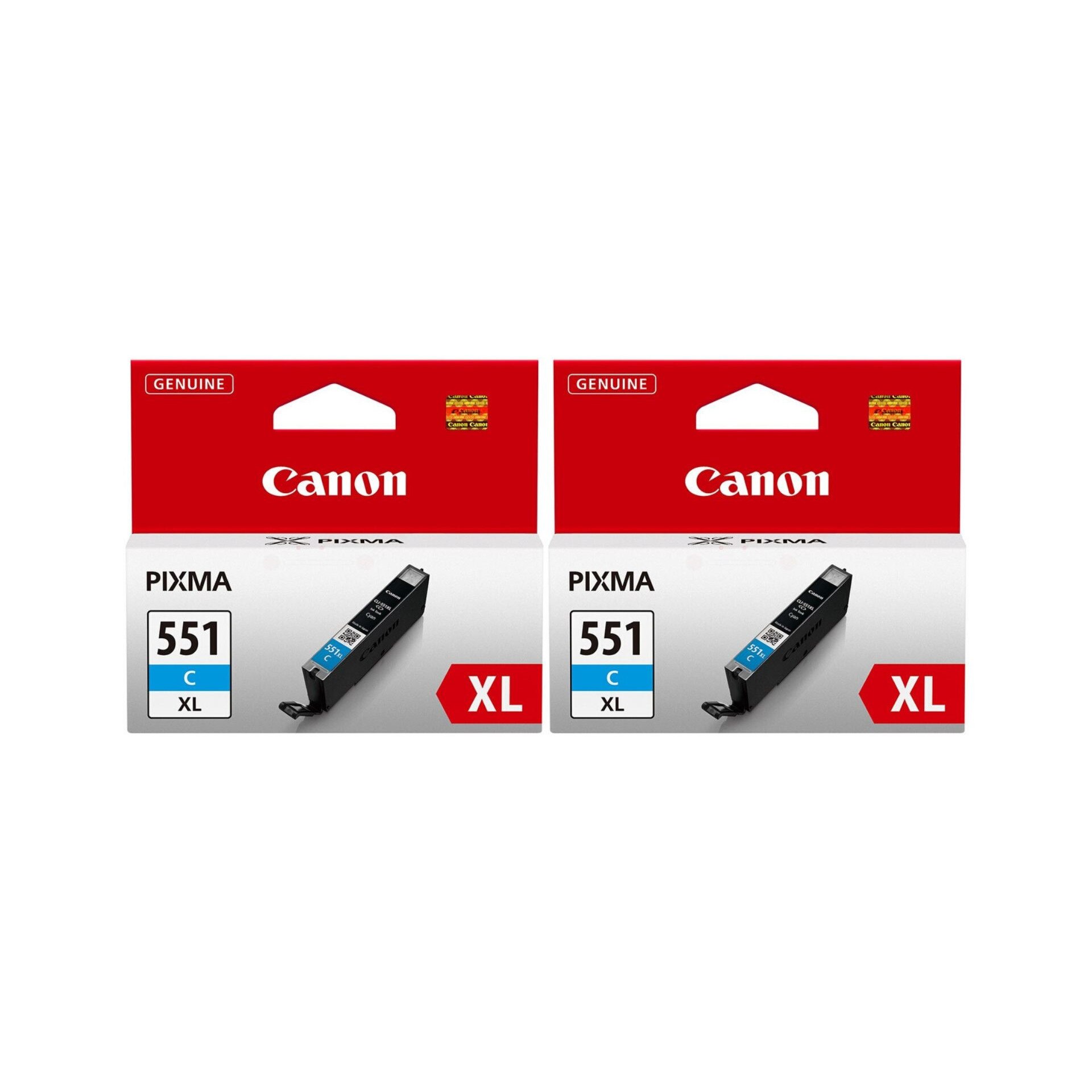 Pachet cartuse cerneala CLI-551CXL cyan x2 Canon original 1390 pagini