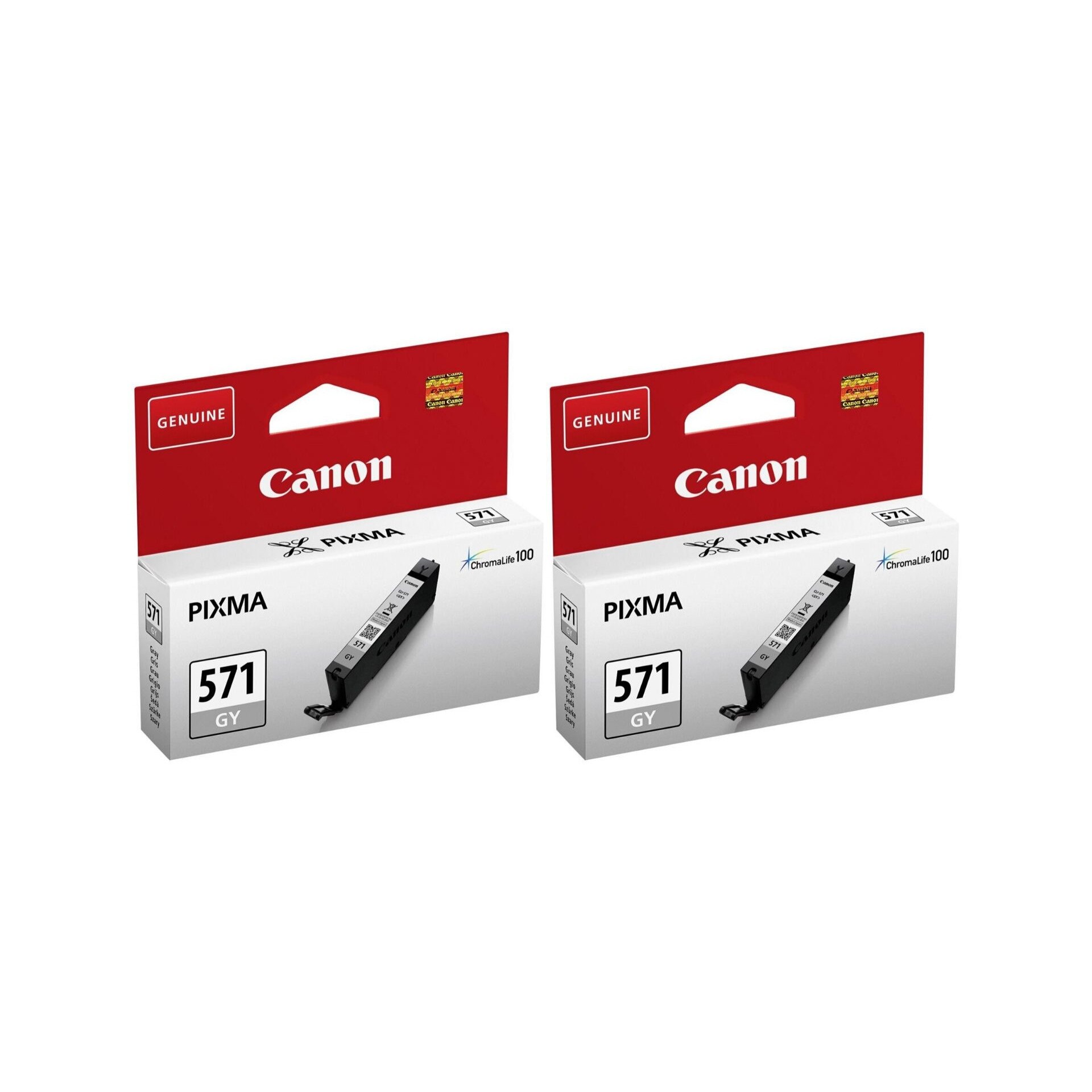 Pachet cartuse cerneala CLI-571GY gri x2 Canon original 622 pagini