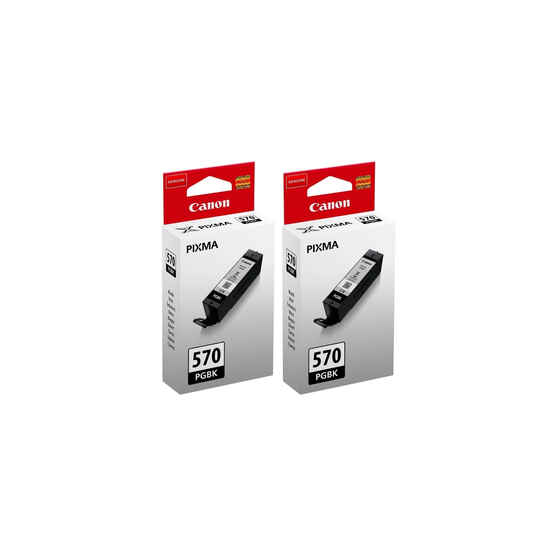 Pachet cartuse cerneala PGI-570PGBK negru x2 Canon original 600 pagini