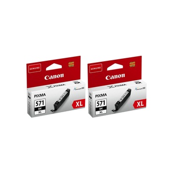 Pachet cartuse cerneala CLI-571BK XL negru x2 Canon original 8850 pagini Pachet cartuse cerneala CLI-571BK XL negru x2 Canon original 8850 pagini