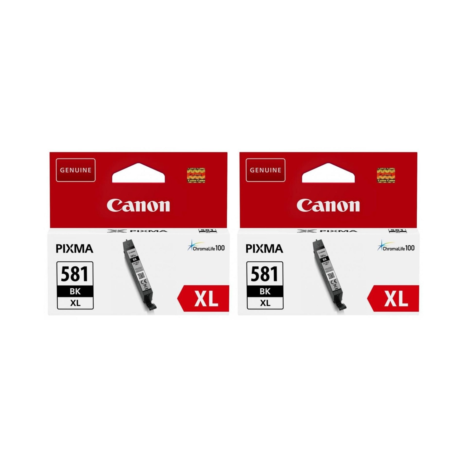 Pachet cartuse cerneala CLI-581BK XL negru x2 Canon original 6240 pagini