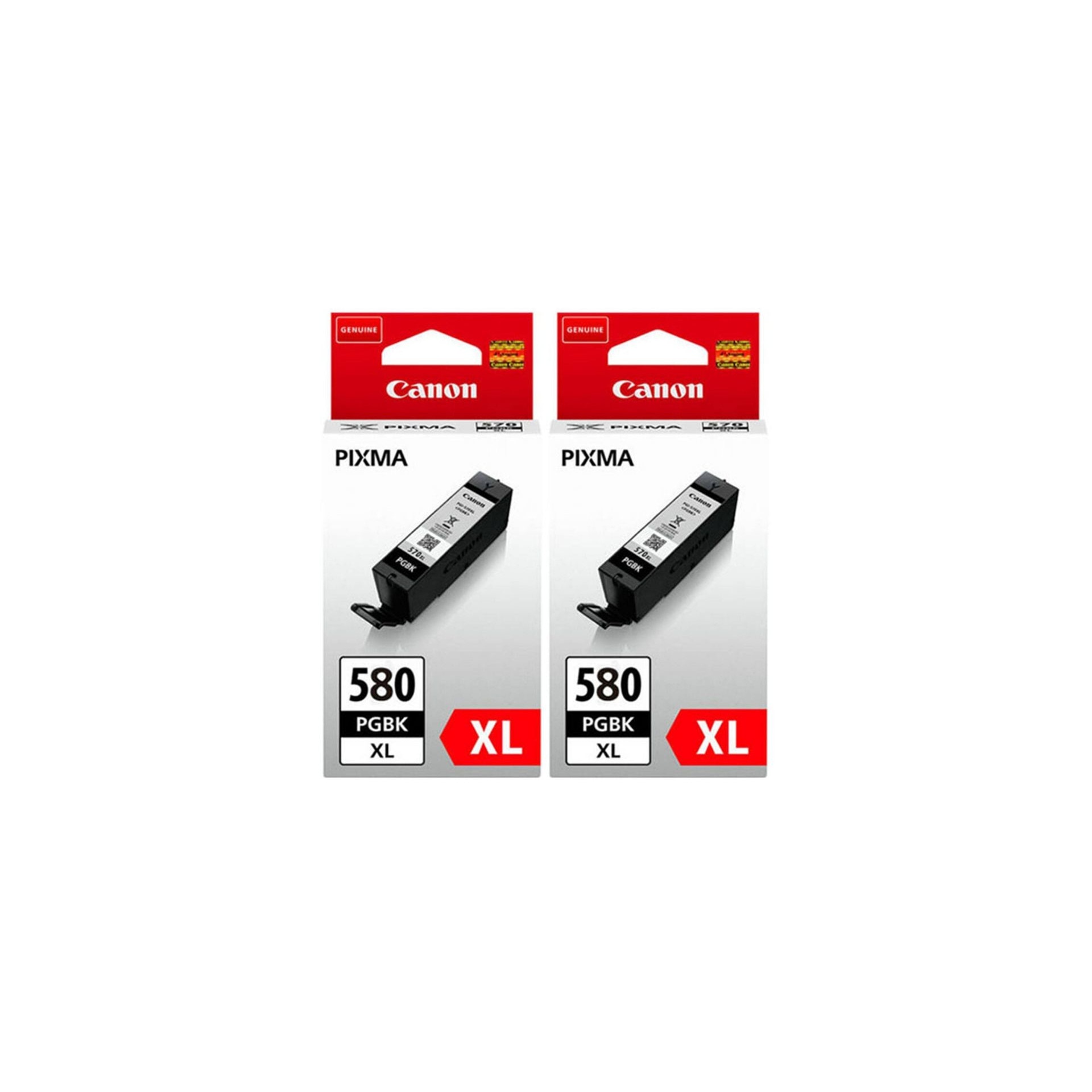 Pachet cartuse cerneala PGI-580PGBK XL negru x2 Canon original 800 pagini