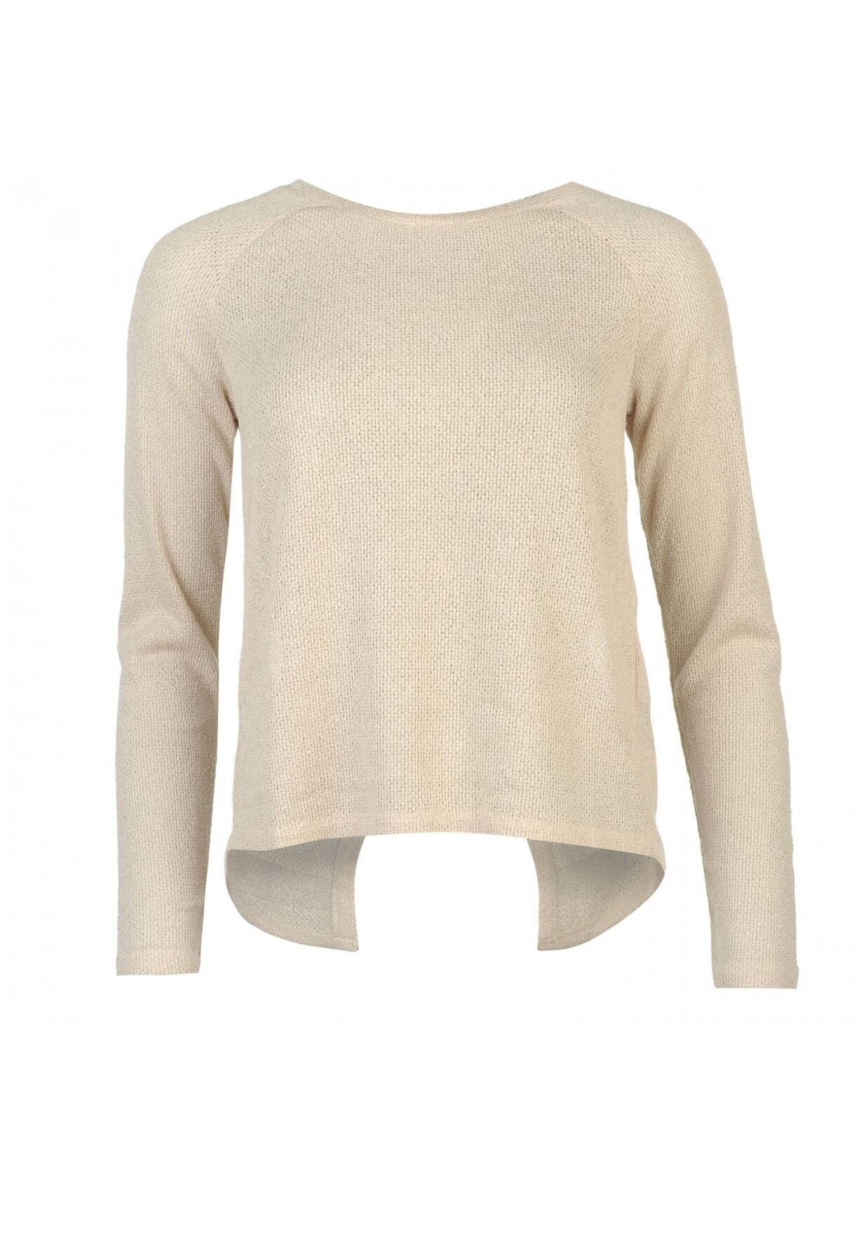 Pulover cu spate partial gol Only Rochelle, Bej, L