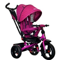 tricicleta cu pozitie de somn scaun reversibil 8-36 luni roata plina roz imagen 9_0_
0
