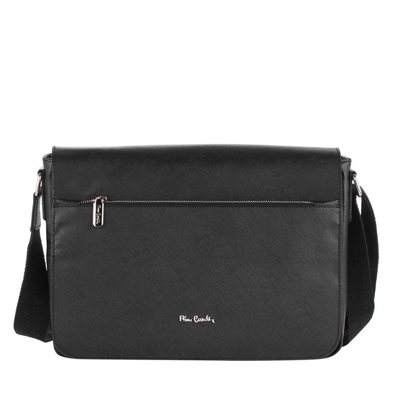 Geanta messenger din piele Pierre Cardin, PCL1638B, Negru