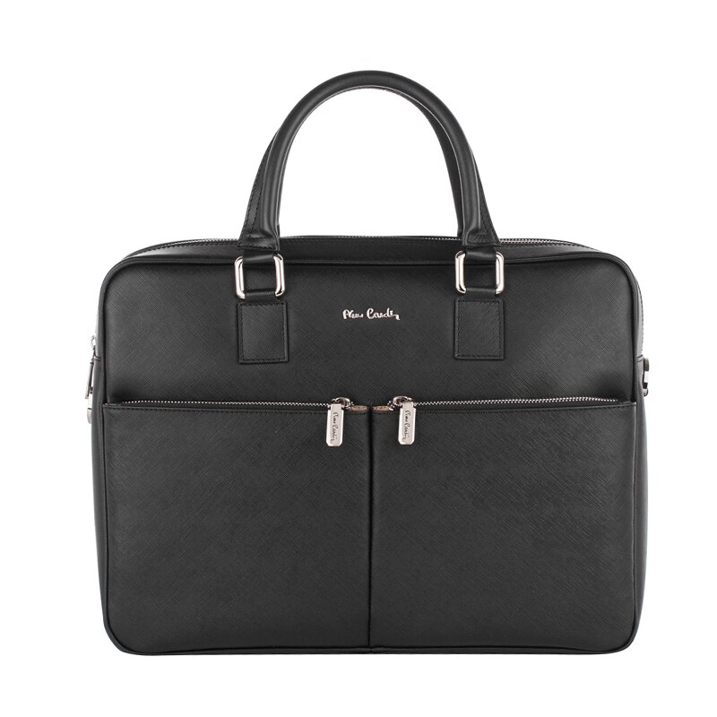 Geanta messenger din piele Pierre Cardin, PCL1639B, Negru