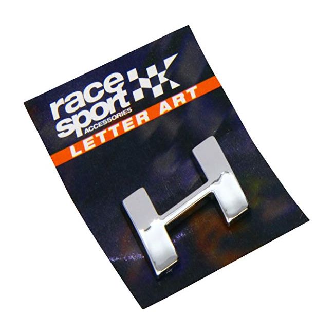 Ornament auto 3D, litera H, cromat