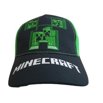 Sapca copii , Minecraft, Creeper inside, Mojang, 10 ani + , Negru/Verde Sapca copii , Minecraft, Creeper inside, Mojang, 10 ani + , Negru/Verde