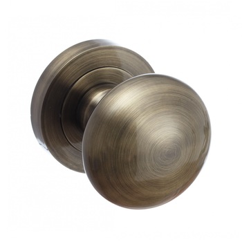 Buton usa de interior, Domino model Stala mobil, bronz antic lacuit cu rozeta rotunda filetata Buton usa de interior, Domino model Stala mobil, bronz antic lacuit cu rozeta rotunda filetata