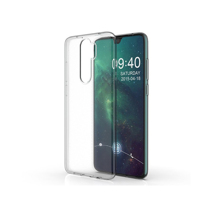 Husa de protectie pentru Xiaomi Redmi Note 8 Pro, Ultra Slim, Silicon, Transparent