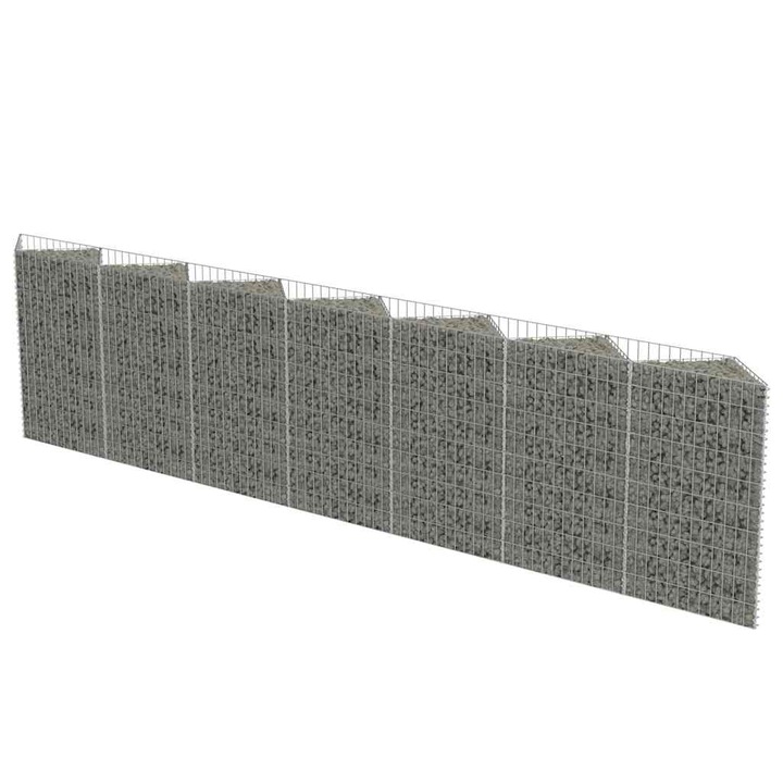 vidaXL horganyzott acél gabion fal 450 x 30 x 100 cm