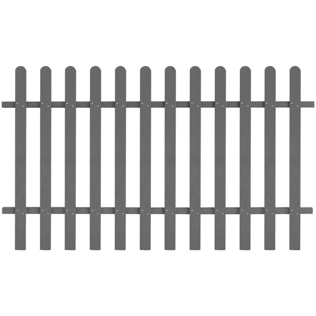 Gard din sipci, vidaXL, Lemn compozit, 200 x 120 cm, Gri