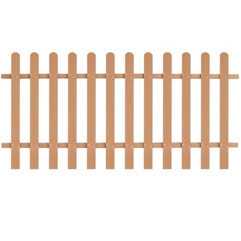 Gard din sipci, vidaXL, Lemn compozit, 200 x 100 cm, Maro Gard din sipci, vidaXL, Lemn compozit, 200 x 100 cm, Maro