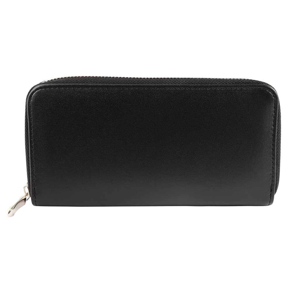 Portofel dama, imitatie piele, negru, 19 x 10 cm, 67-004