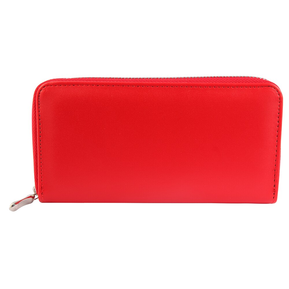 Portofel dama, imitatie piele, rosu, 19 x 10 cm, 67-005